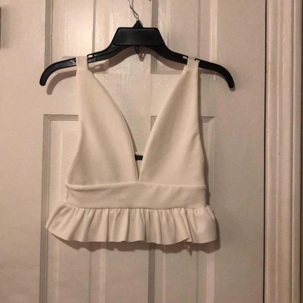 White crop top
